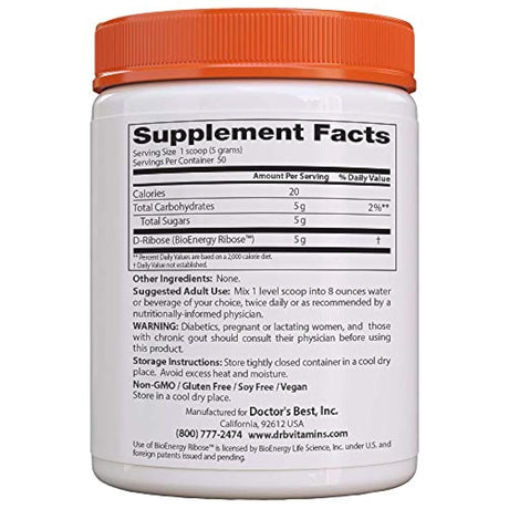 El mejor D-Ribose de Doctor's con cinta bioenergética