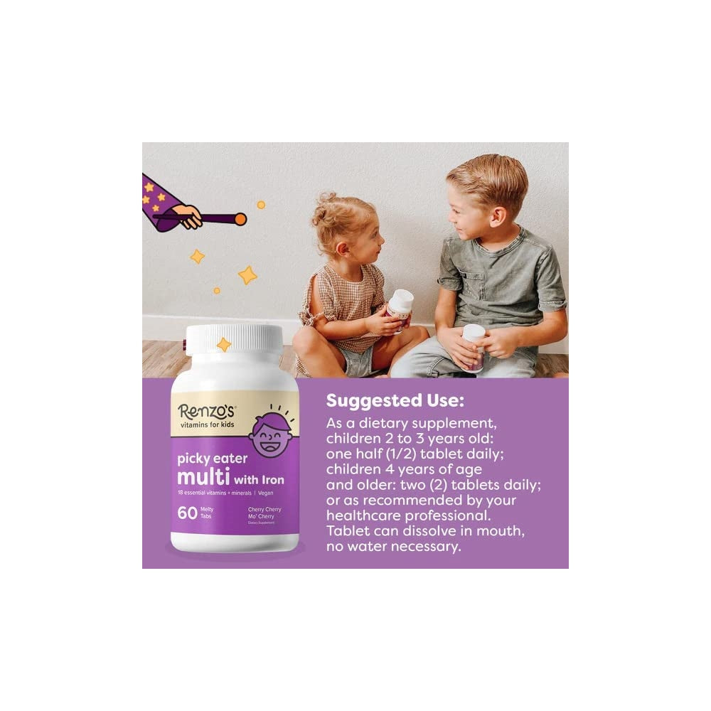 Suplemento Multivitamínico vegano para niños con hierro 60un