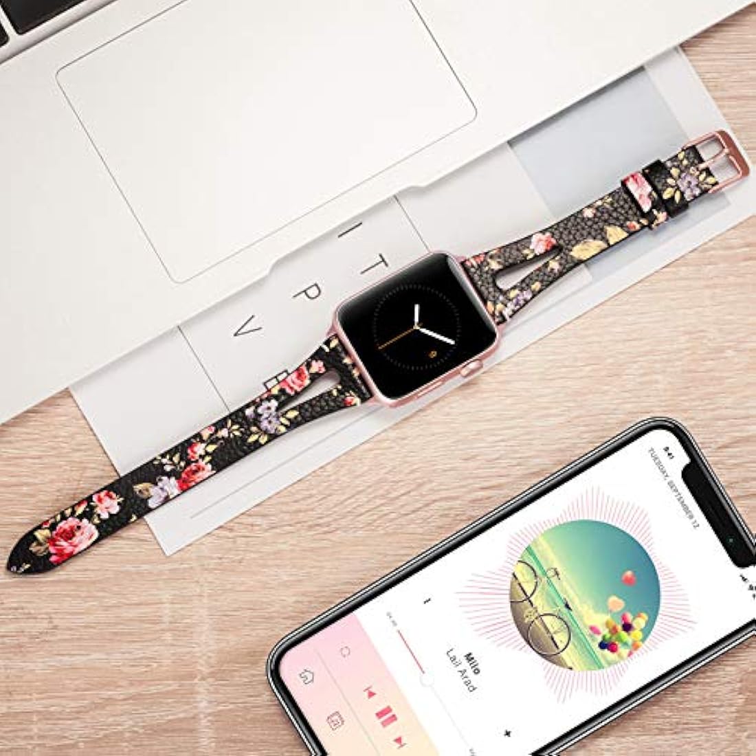 Wearlizer - Correa de piel compatible con Apple Watch