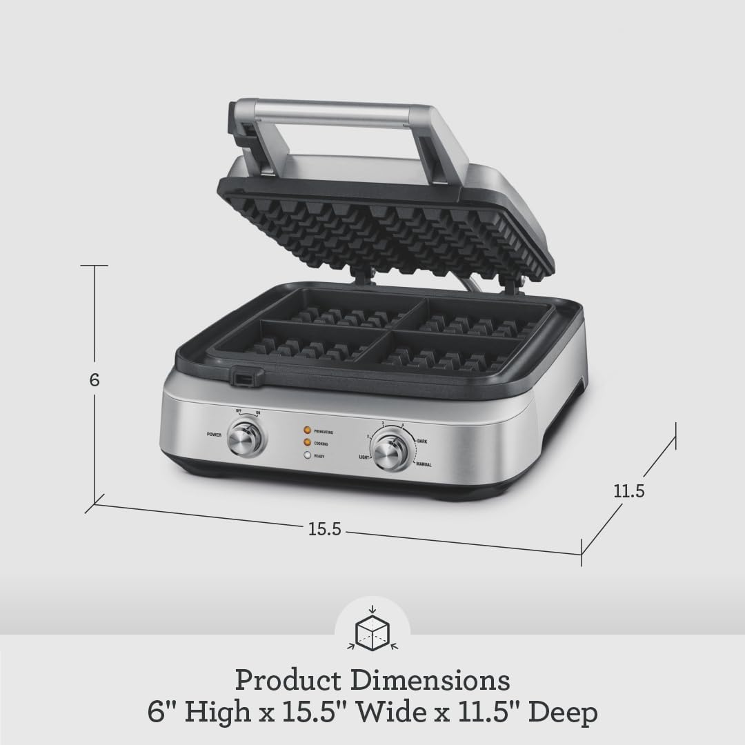 Waffle Maker Breville 4 Rebanadas, 12.25x12.25x5.75 Pulgadas