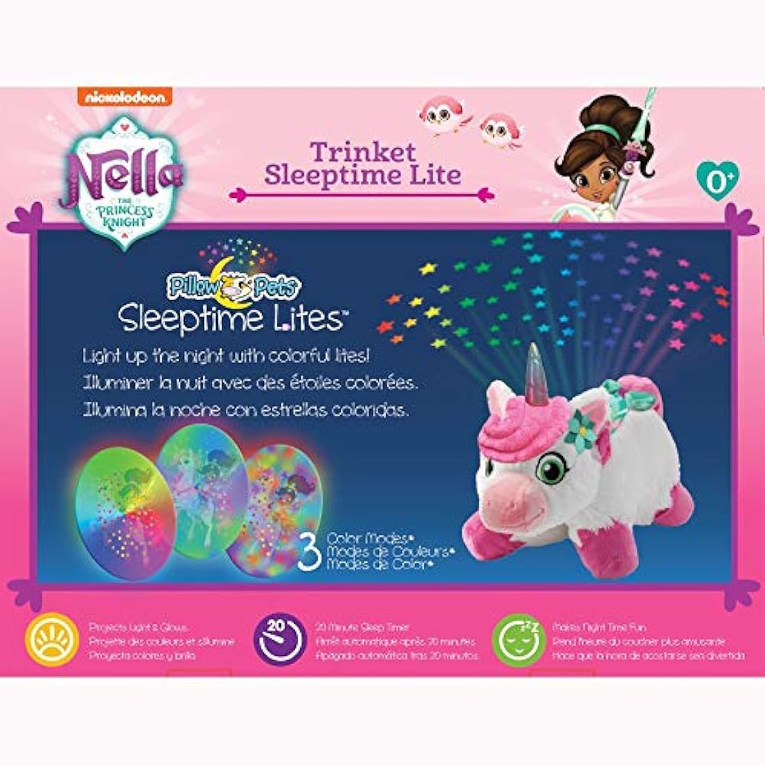 Peluche de unicornio con luz