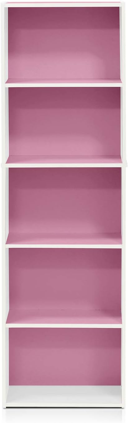 Estantería reversible de 5 niveles Furinno 11055WH/PI