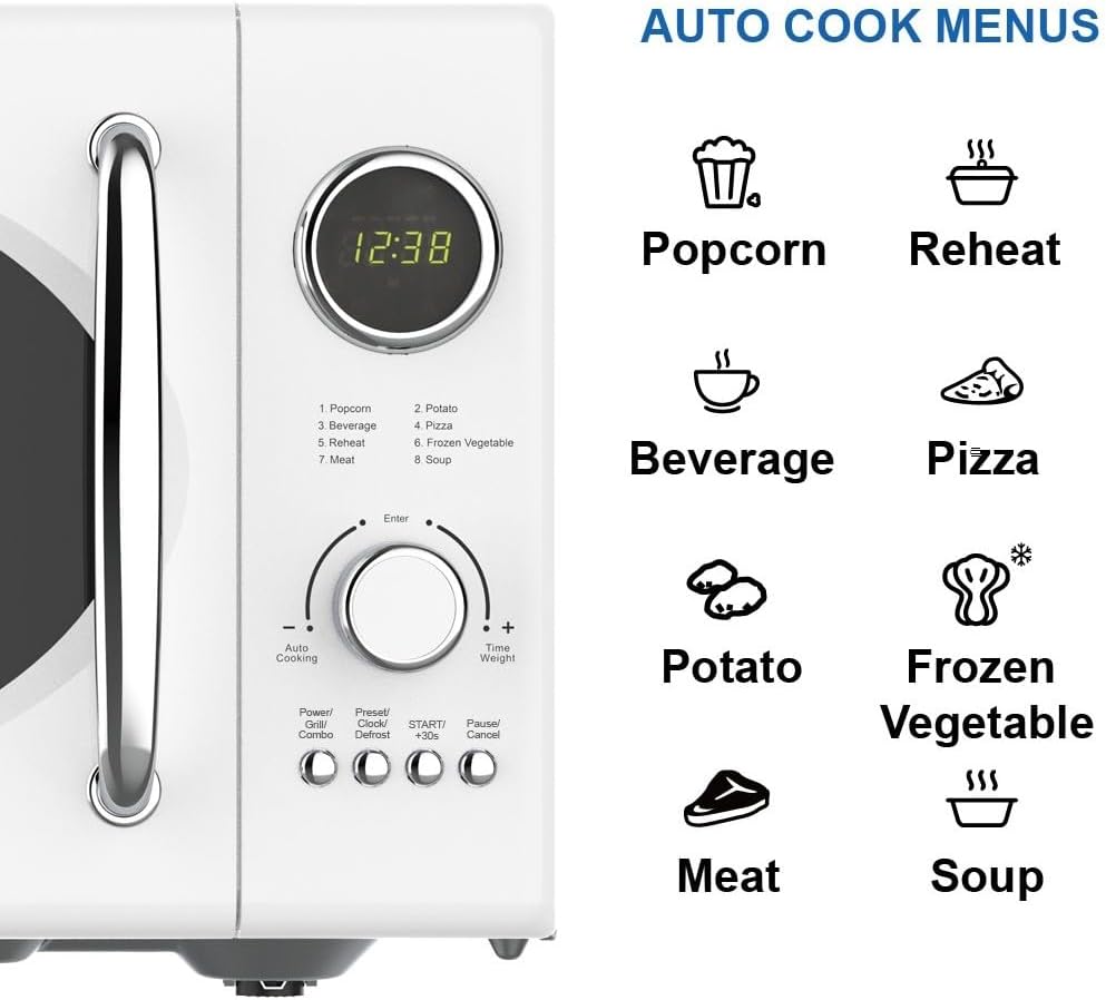 Microondas Compacto Emerson 0.9 Cu. Ft. MWRG0901W 800W Grill