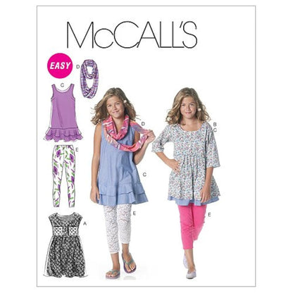 McCall 's Patterns M6275 niña/niñas' Plus vestidos