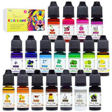Pigmento de resina epoxi – 18 colores epoxi UV resina tinte líquido transparente para la resina UV para colorear, DIY resina joyería hacer – Concentrado UV resina colorante para arte, pintura, manualidades – 0.35 oz/0.3 fl oz cada uno