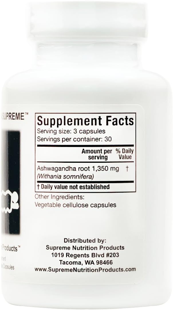 Supreme Nutri Aswagandha 90 Cápsulas Vegetarian