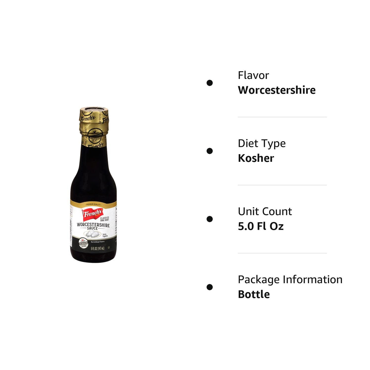 French's Worcestershire Sauce, 5 onzas líquidas