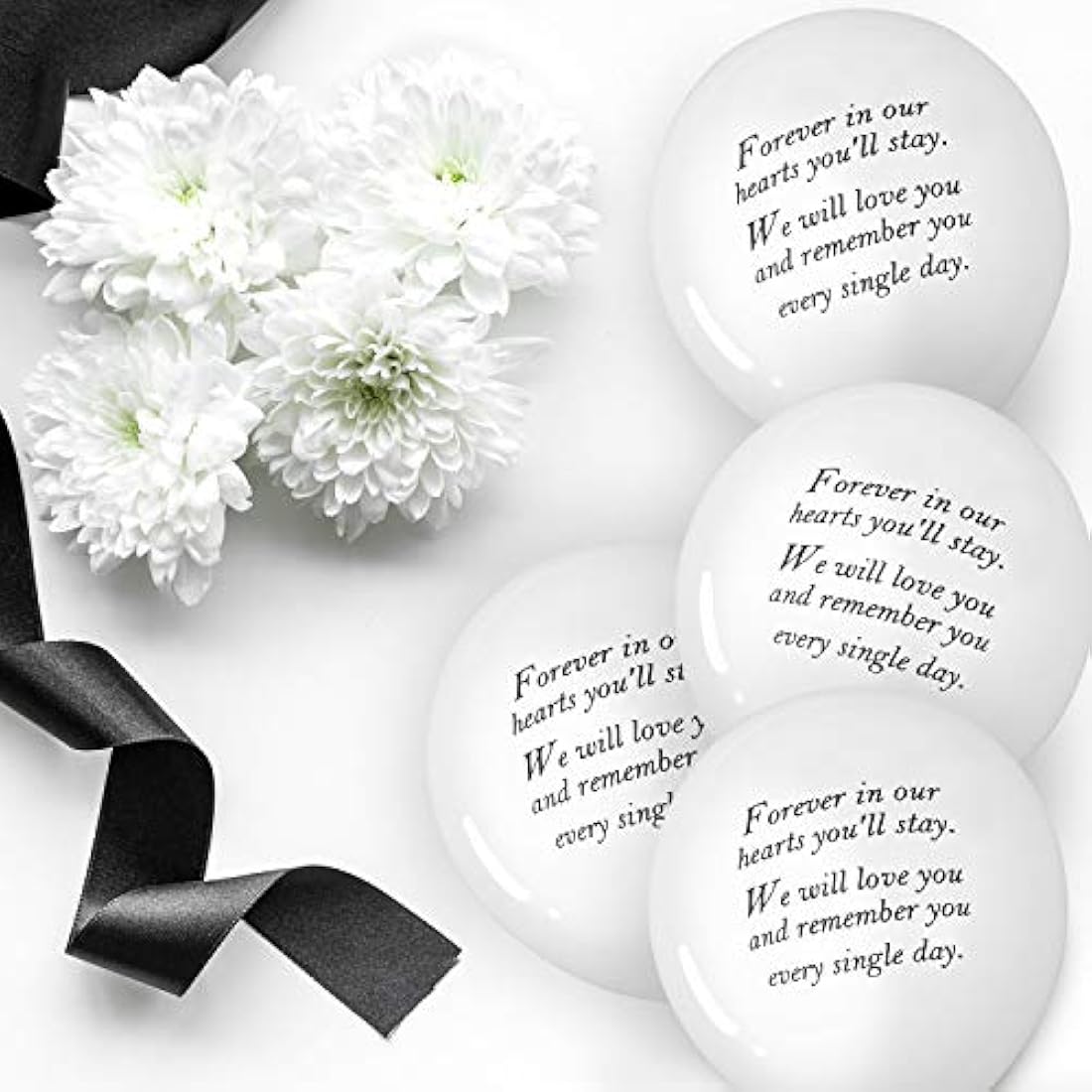 Globos de recuerdo biodegradables para decoración funeraria