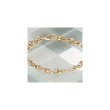 Pulseras de doble eslabón ovalado de oro amarillo