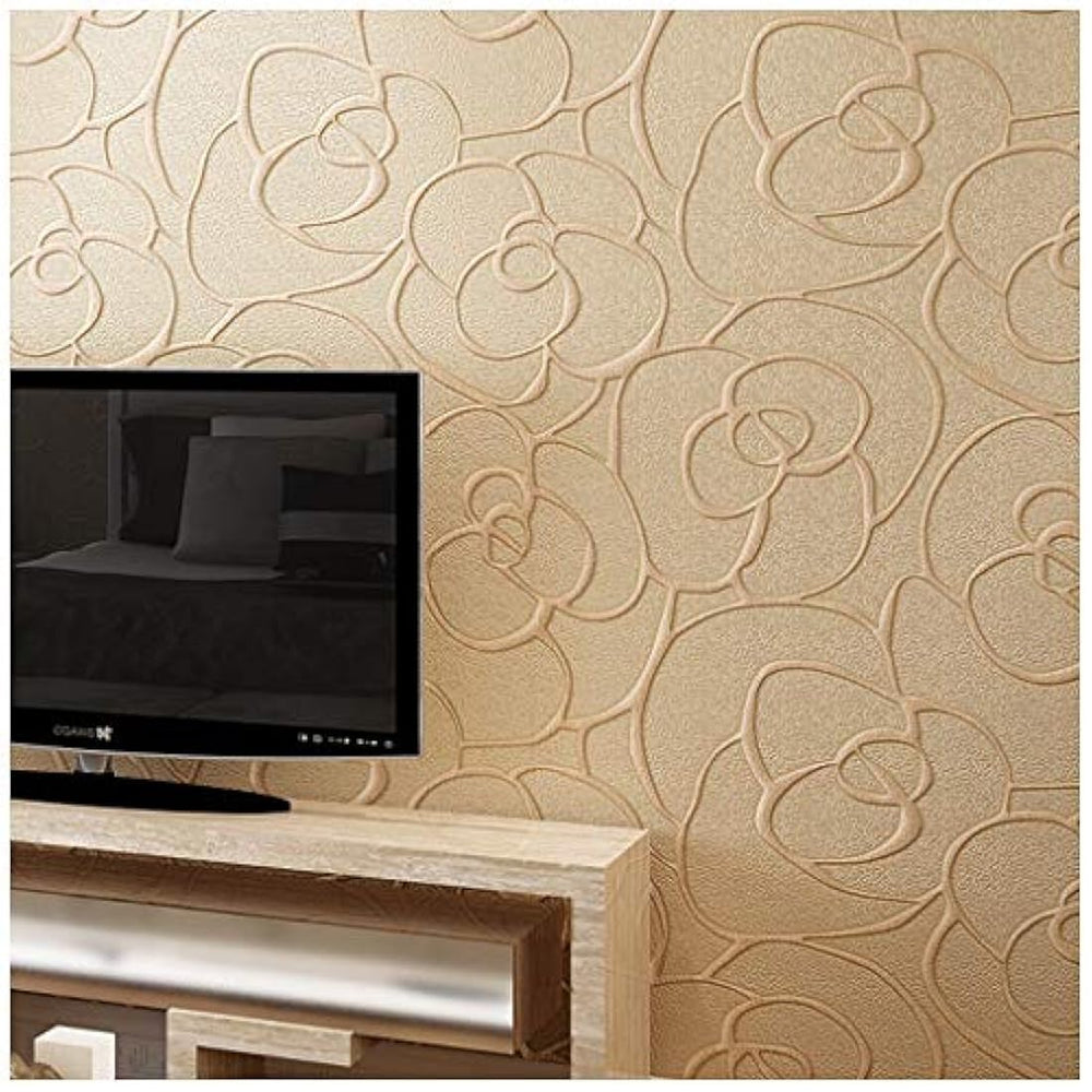 Papel pintado no tejido moderno minimalista en relieve 3D