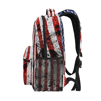 Morrales Mochila con estampado de bandera americana