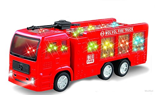 Juguete de camión de bomberos eléctrico WolVol