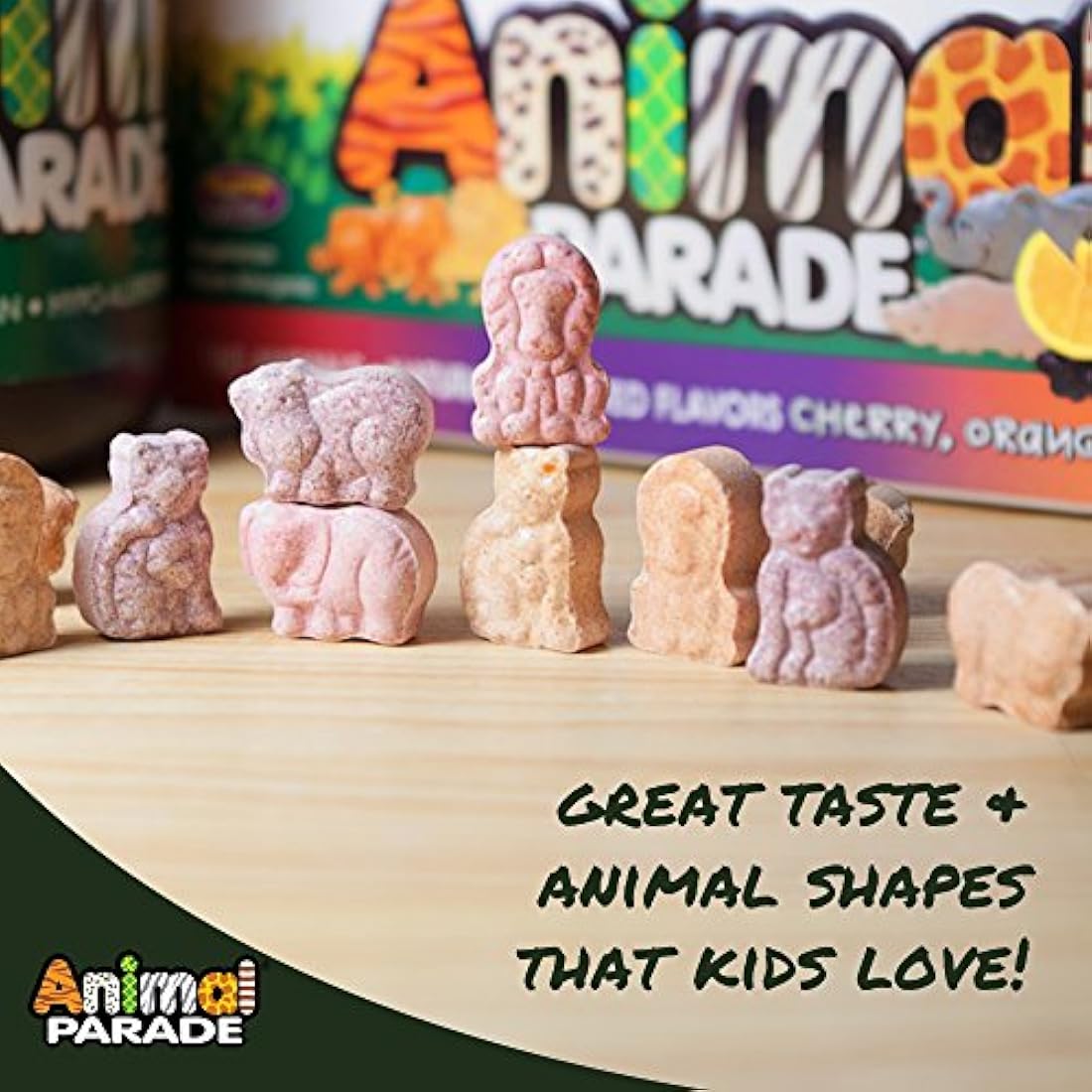 Natures Plus - 90 Masticables Animal Parade MagKidz – Libre de azúcar, 1, 90
