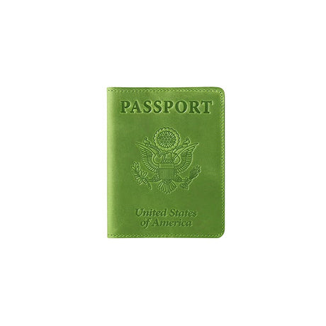 Porta Documentos y Tarjetas de piel sintética verde