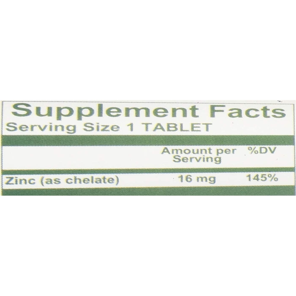 Suplemento zinc Chelate 16  90 tabletas