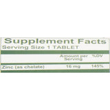Suplemento zinc Chelate 16  90 tabletas
