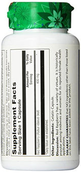 Solaray Rojo Frambuesa Hojas Cápsulas, 400 mg, 100 Count
