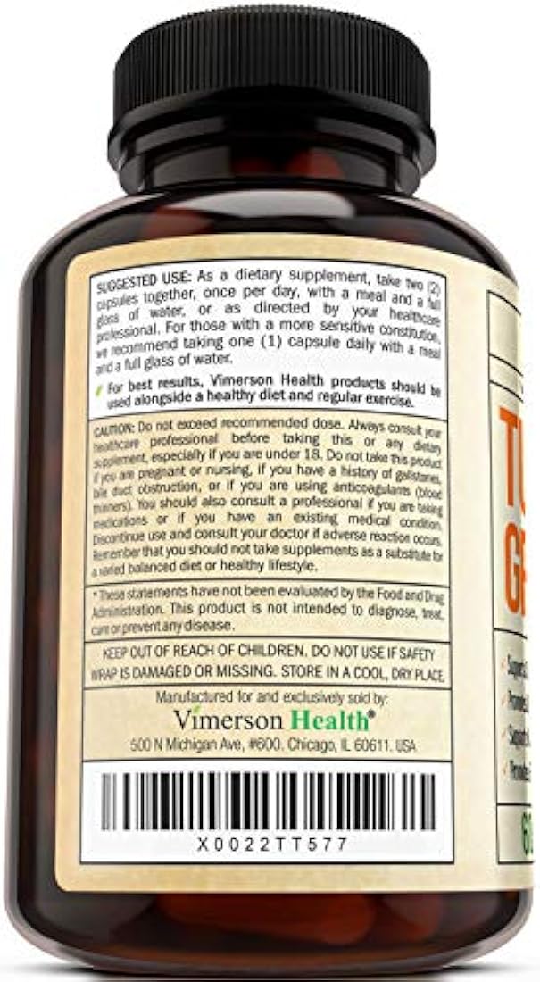 Curcumina de cúrcuma con suplemento de extracto de té verde.