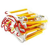 ISOP escalera de emergencia para fuego, 32.8 ft, resistente al fuego, escalera de cuerda de seguridad con cable de seguridad y cinturón de seguridad, reutilizable, capacidad de peso de hasta 2000 libras