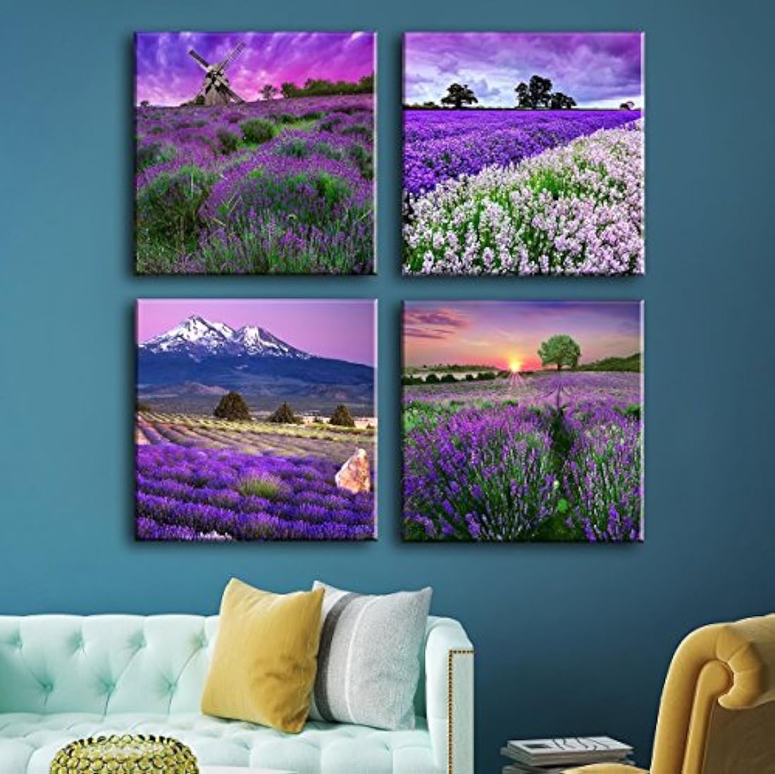 Lienzo decorativo para pared, diseño de flores