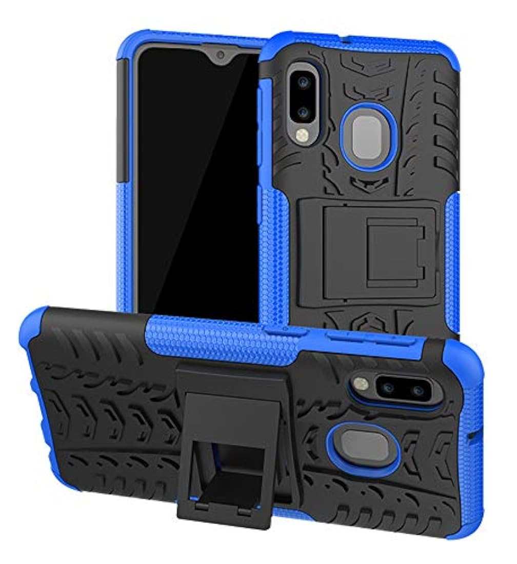 Yiakeng - Carcasa para Samsung Galaxy A10E, a prueba de golpes, con función atril, para Samsung Galaxy A10E, Azul