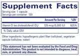Cápsulas de  Vitamina D3 5,000 IU