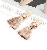 Pendientes colgantes con botón de Cassandra (oro rosa)