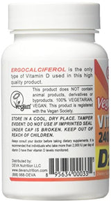 Deva Nutrition Vegan D2 Vitamina D 2400 IU, 90 tabletas (Paquete de 2)