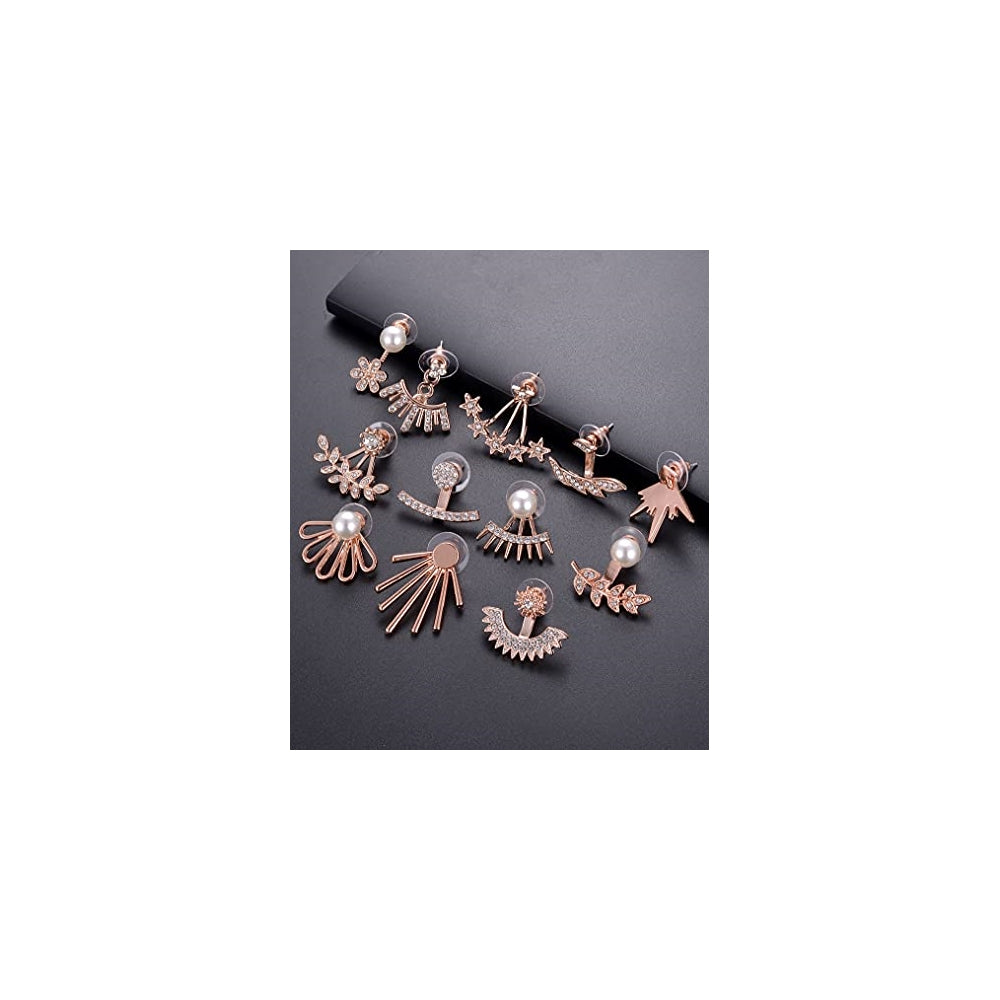 Aretes de flor de loto aretes de circonita cúbica para mujer