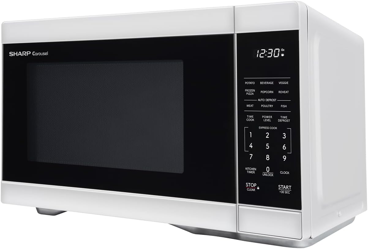 Microondas SHARP 1.1 CuFt 1000W con Plato Giratorio SMC1161KW
