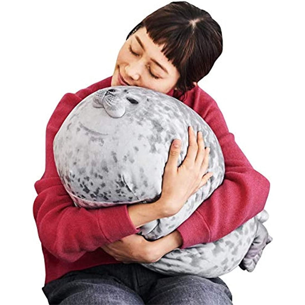 Peluche de foca color gris - 60 cm de largo
