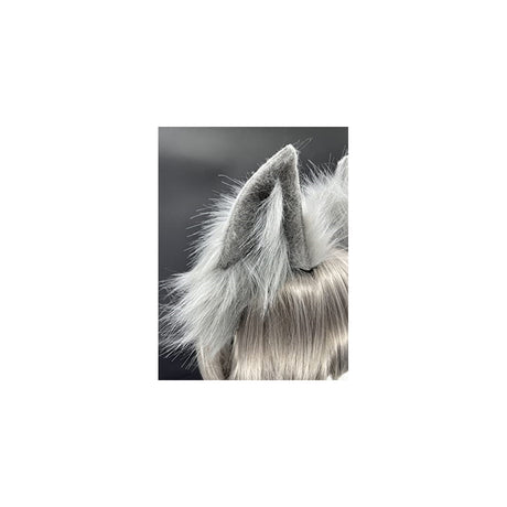 Disfraces de Diadema de orejas de lobo plateado talla única