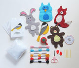 Kit educativo de costura con animales del bosque para niños