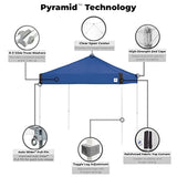 Toldo de refugio al instante, Negro E-Z UP Pyramid