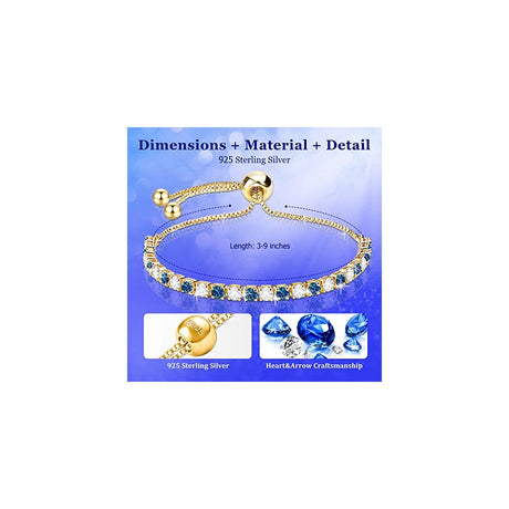 Pulseras y tobilleras con brillante circonita cúbica