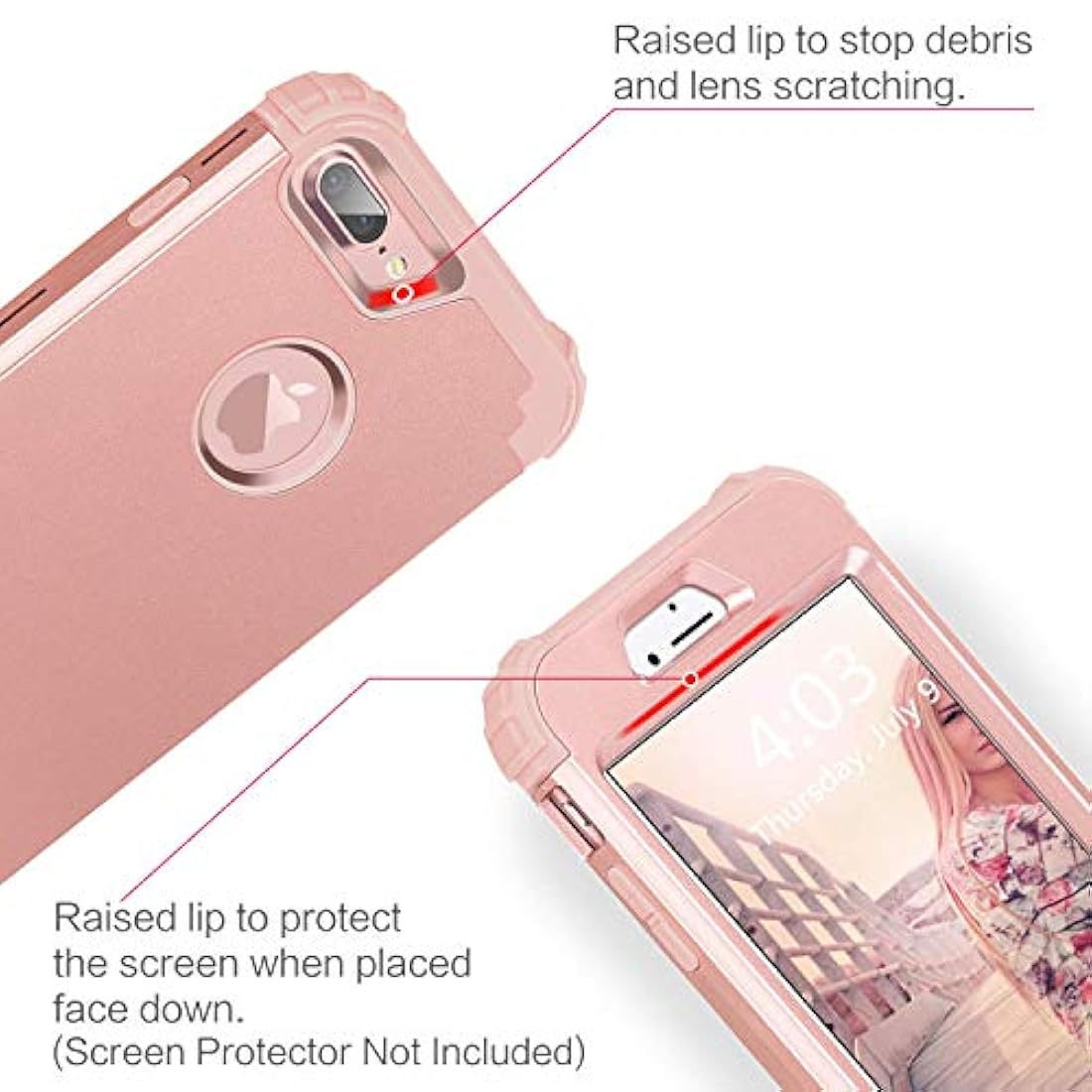 BENTOBEN funda para iPhone 7 Plus a prueba de golpes