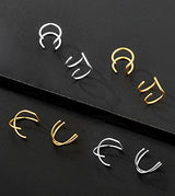 Aretes  de acero inoxidable sin perforaciones para mujeres
