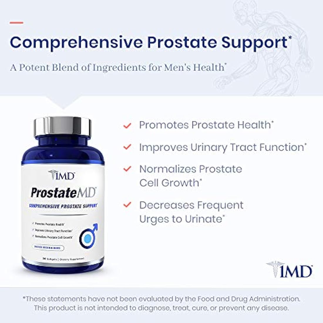 Suplemento de apoyo a la próstata de Palmetto Prostata 1MD