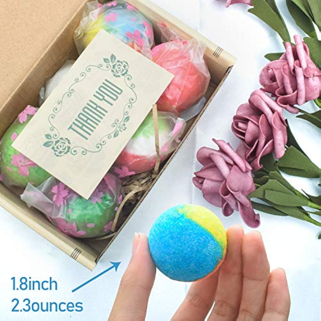 Juego de 24 bombas de baño orgánicas y naturales