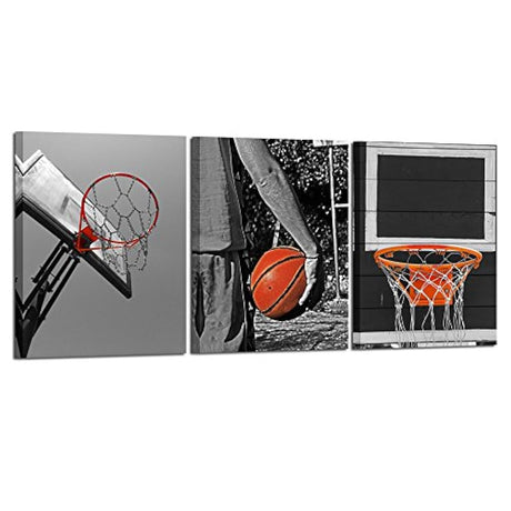 iKNOW FOTO 3 piezas Negro y Blanco Deportes Lienzo Arte