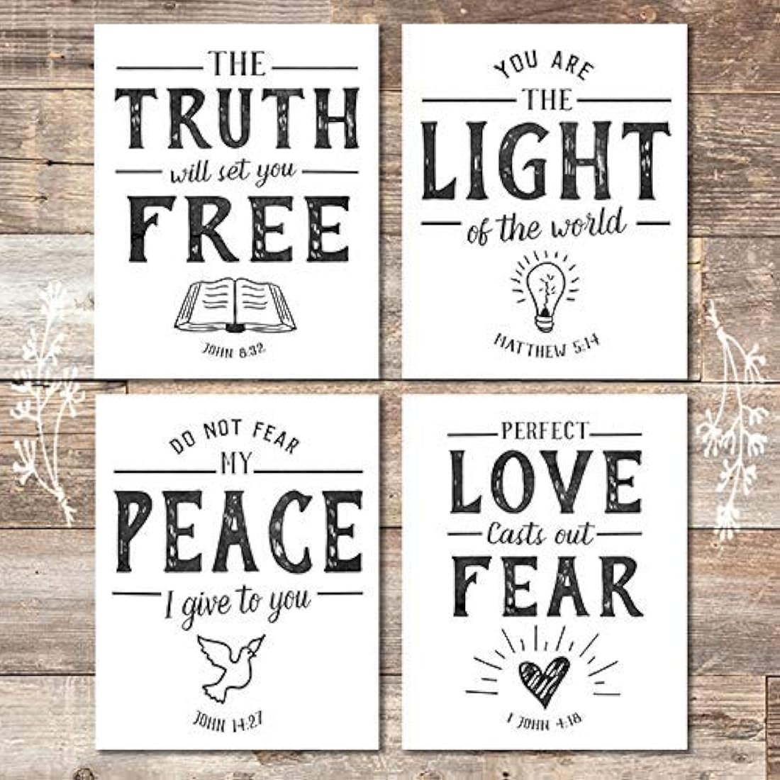 set 4 carteles decorativos para pared