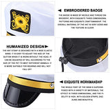 Yewong Conjunto de disfraz de capitán de marineros para perro, gato, capitán de mar, sombrero con ancla de mascota, baberos triangulares, bufanda para gato, cachorro, azul marino, Halloween, accesorios de disfraces, accesorios para fotos (blanco-A)