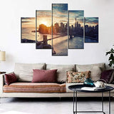 United States Cityscape - Pintura sobre lienzo (5 piezas)