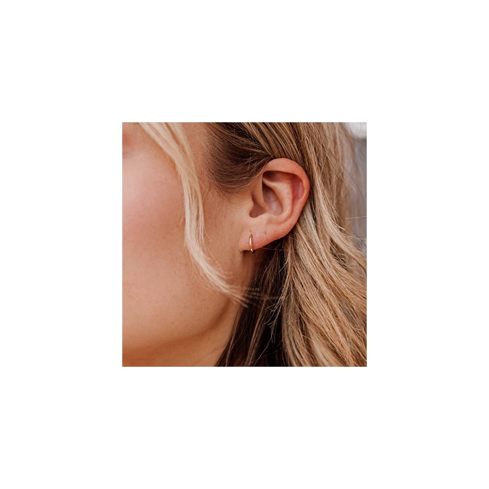 Aretes hipoalergénicos de acero inoxidable para mujer