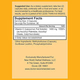 Vitamina liposomal C 1400mg por porción - 180 cápsulas