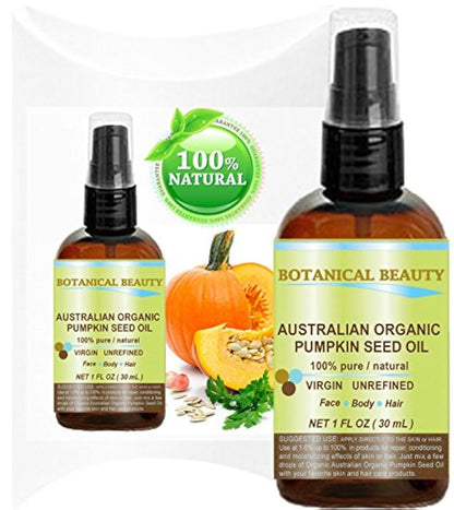 Aceite orgánico australiano de semillas de calabaza