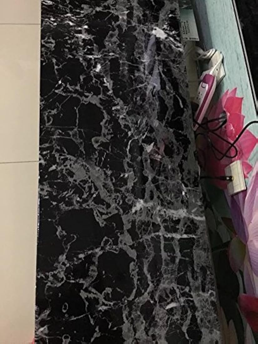 Papel de vinilo pintado diseño de granito negro