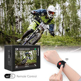 4K cámara de acción con pantalla táctil ángulo de visión