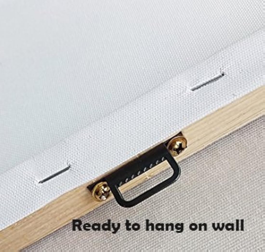 Cuadro de pared, 3 paneles estirada por marco de madera.