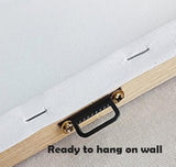 Cuadro de pared, 3 paneles estirada por marco de madera.